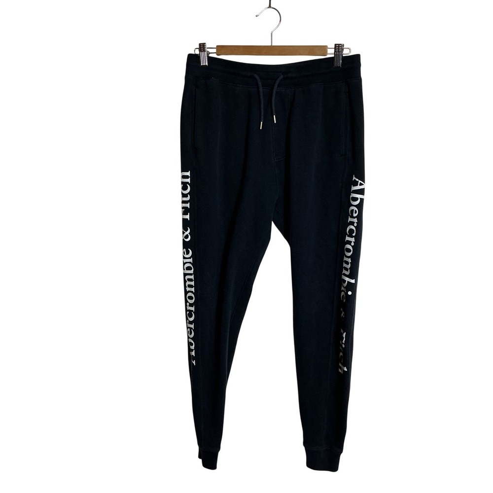 Abercrombie Fitch Soft AF Medium Women's Navy Spellotout Y2K Retro